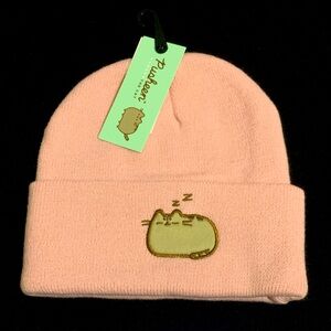 NWT Pusheen Sleepy Pink Beanie Hat Culturefly